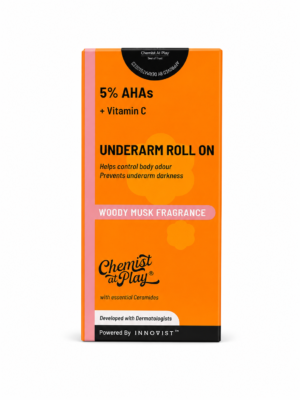 Woody musk fragrance Underarms Roll on