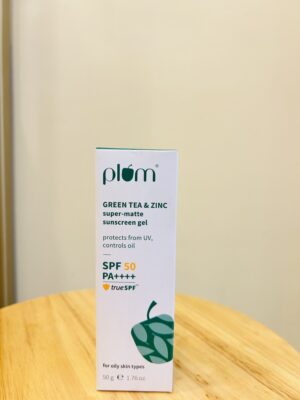 Green tea & zinc super-matte sunscreen gel